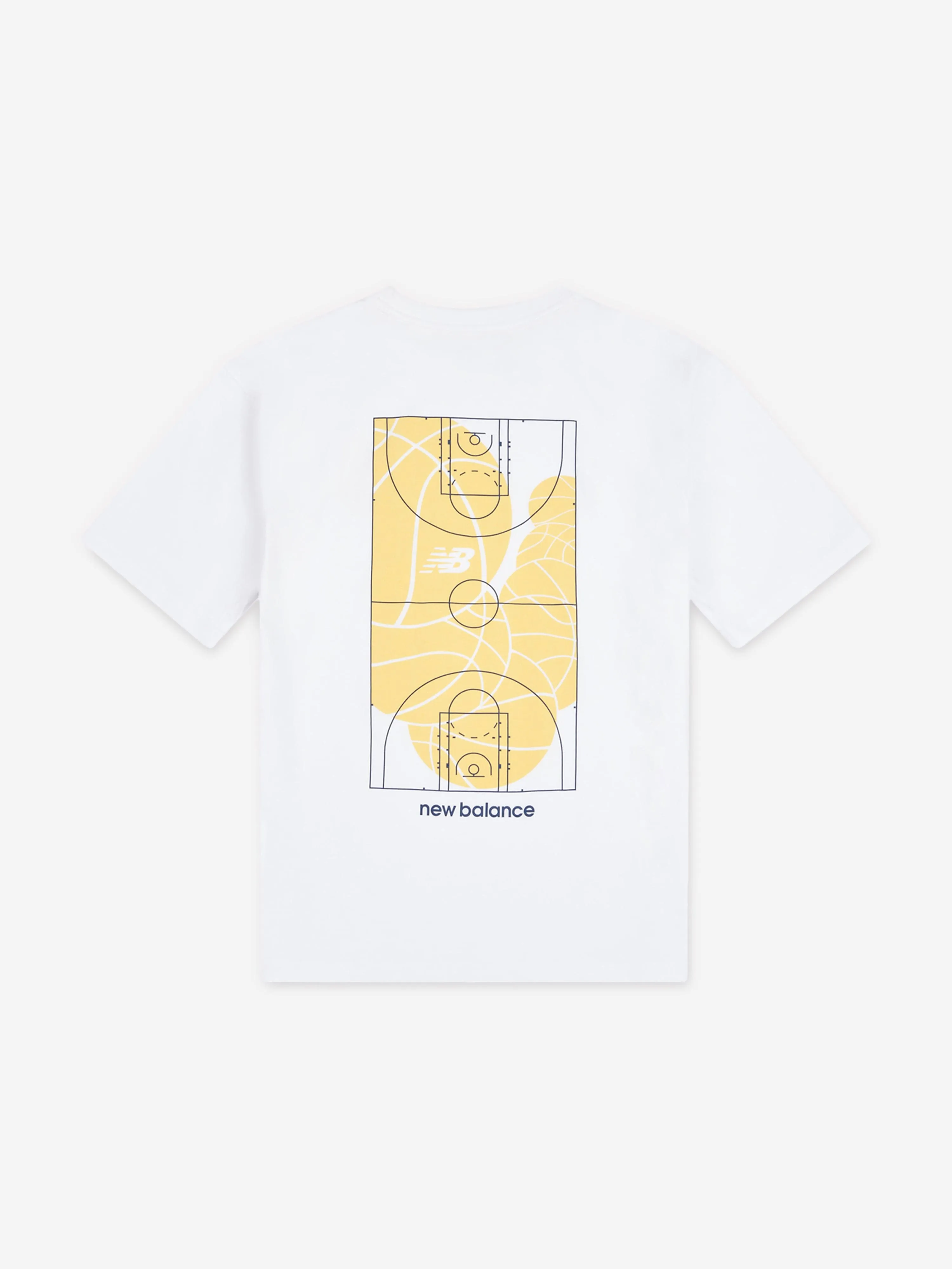 New Balance Boys Hoops Court Graphic T-Shirt in White
