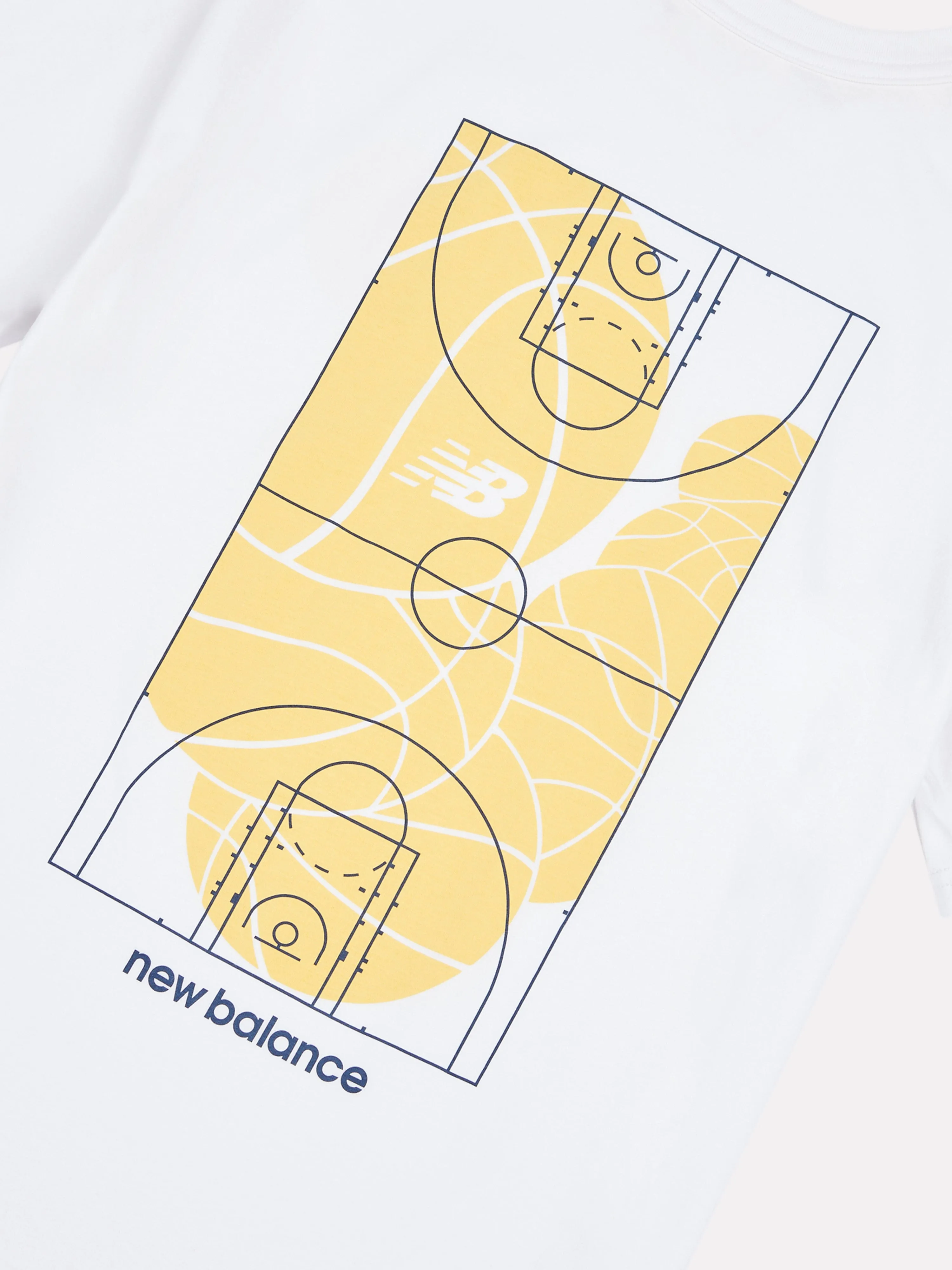 New Balance Boys Hoops Court Graphic T-Shirt in White