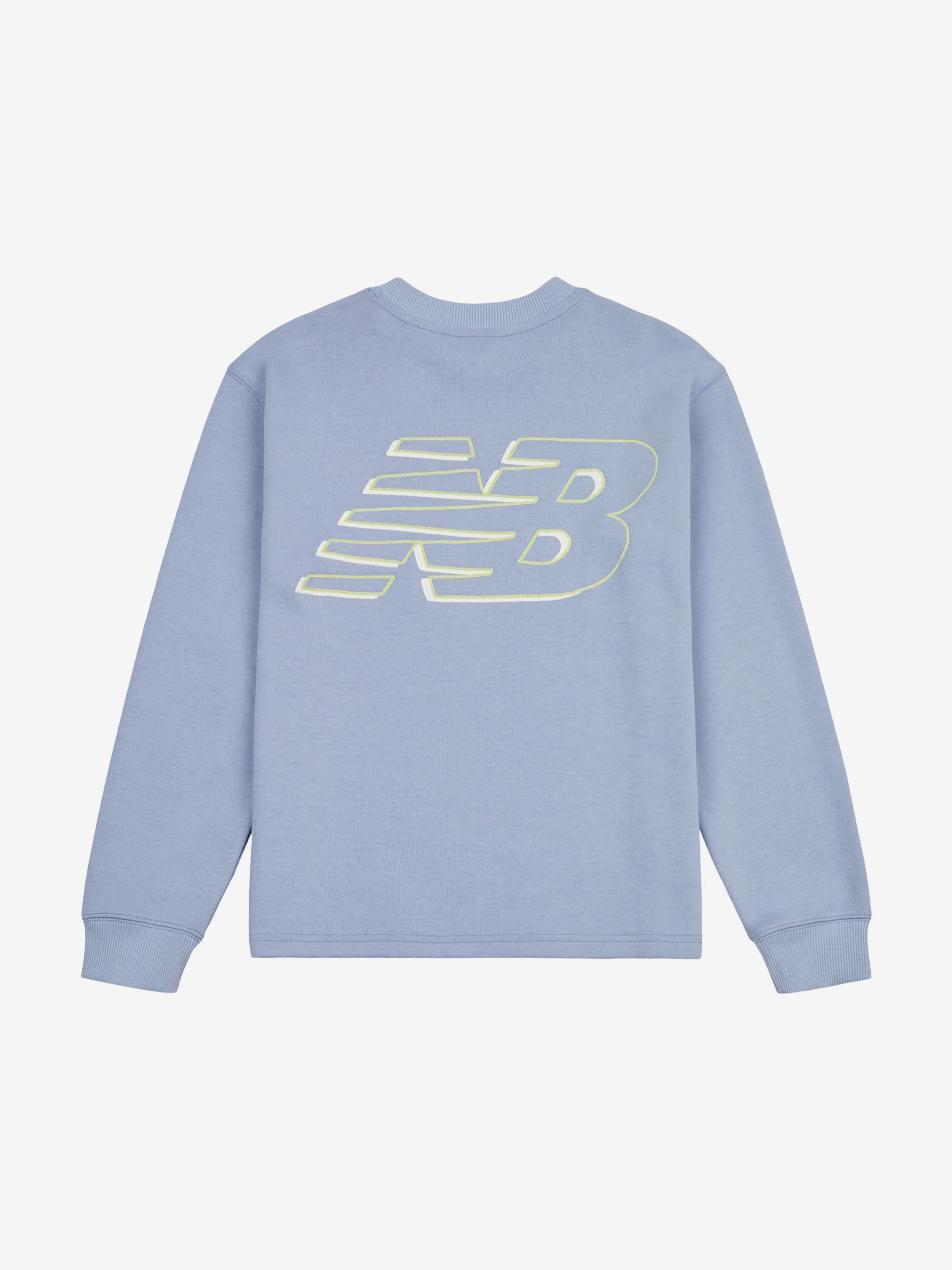 New Balance Boys Premium Cross Neck LS T-Shirt in Blue