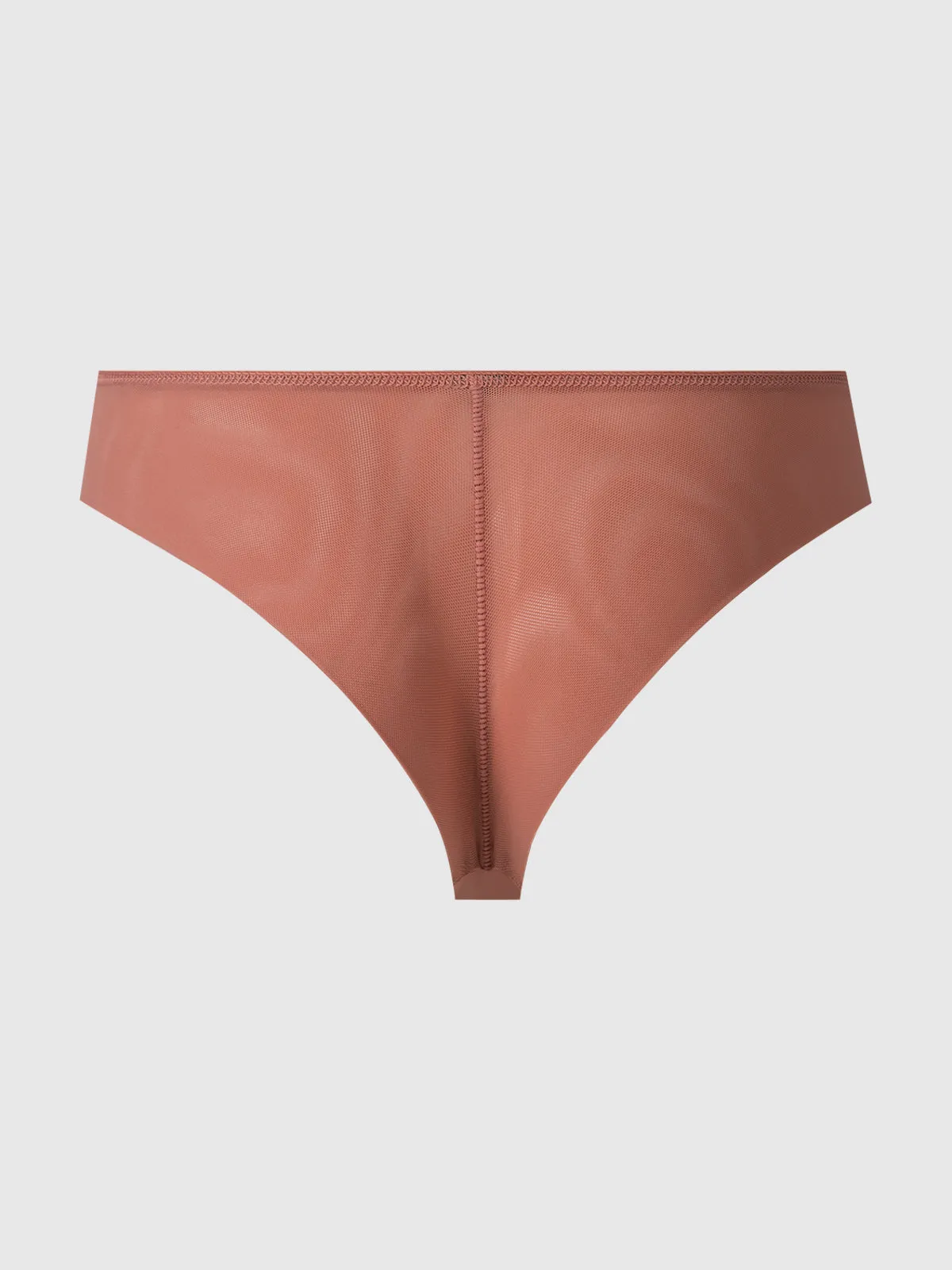 No Show Lasercut Micro Front & Mesh Back Tanga