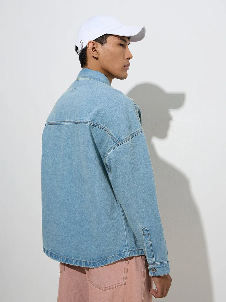 Nuon Blue Relaxed-Fit Denim Jacket