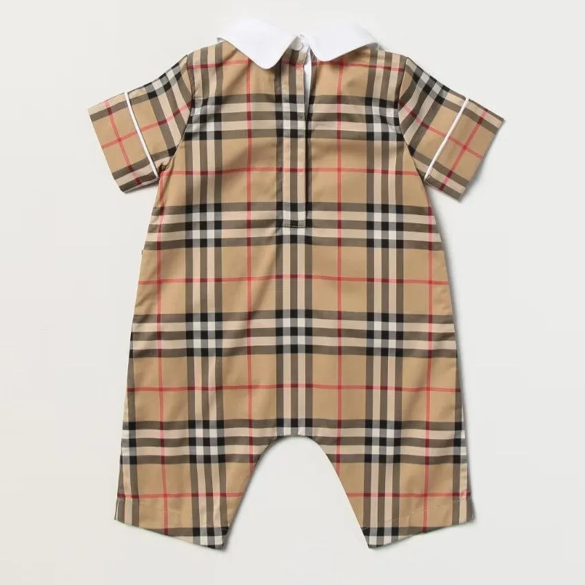 Octavian Romper in Archive Beige Check