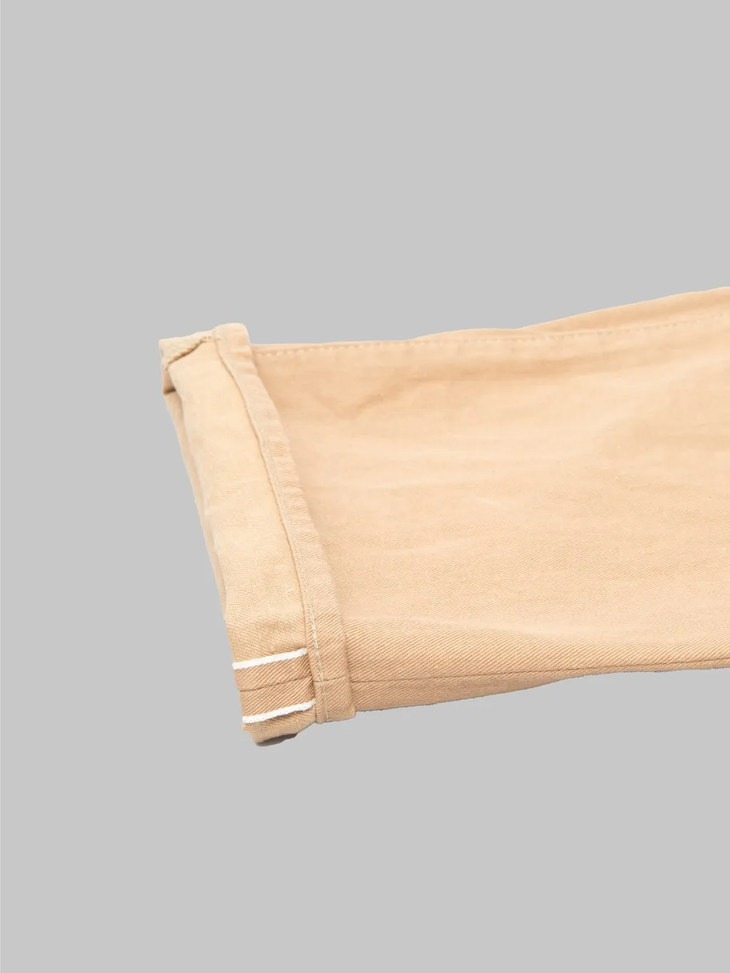 ONI Denim 022-SCKB 9.5oz Khaki Beige Selvedge Chino Relax Straight