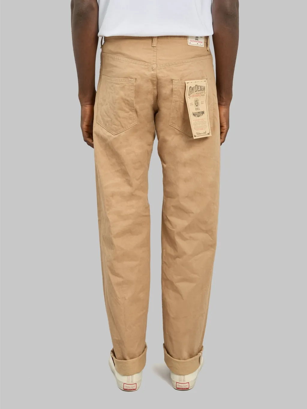 ONI Denim 022-SCKB 9.5oz Khaki Beige Selvedge Chino Relax Straight