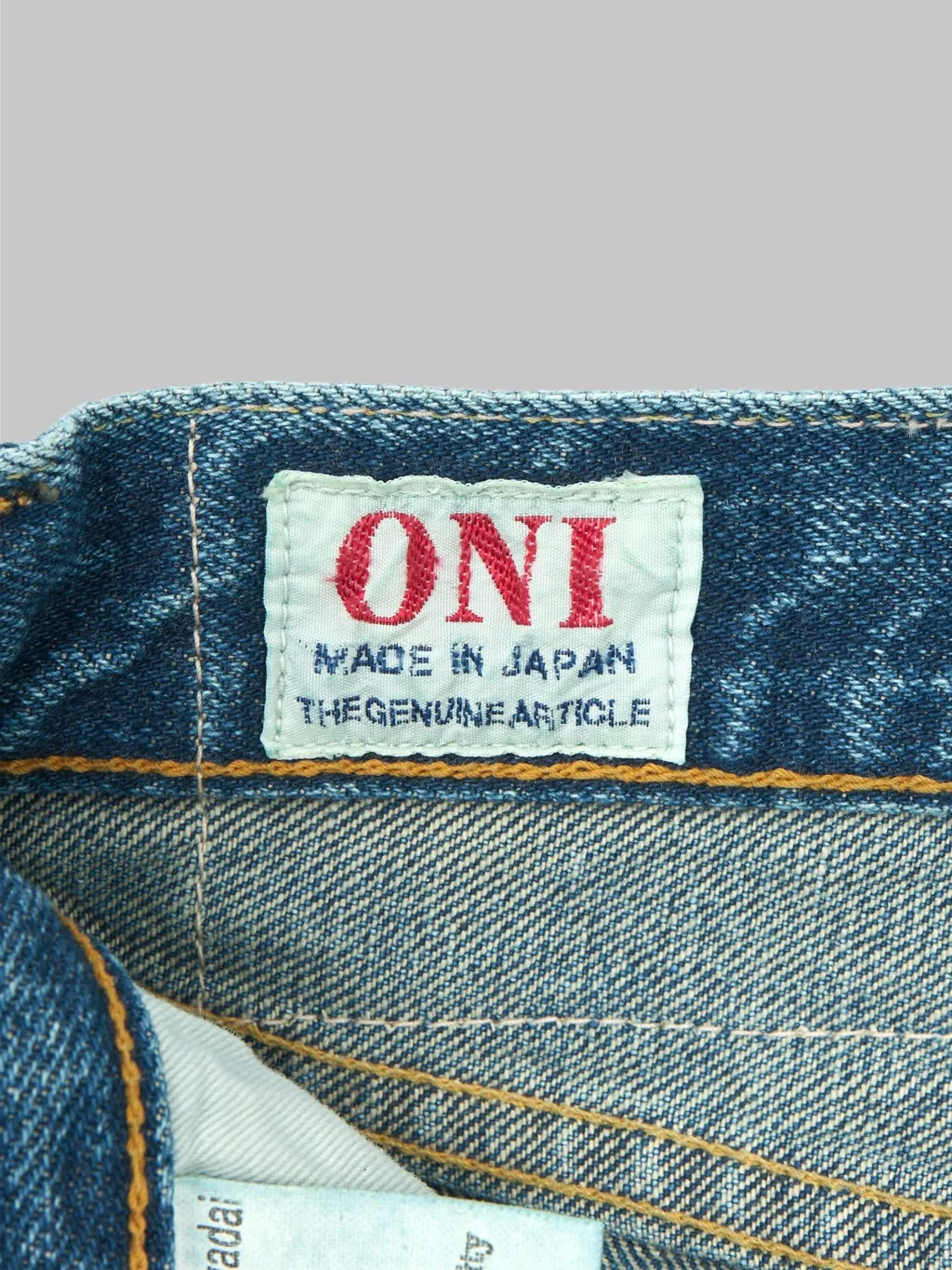 ONI Denim 246 Ishikawadai Used 15oz Neat Straight Jeans