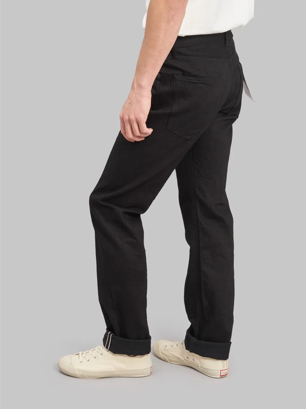 ONI Denim 286-13BK Jet Black Denim 13oz Neat Straight Jeans