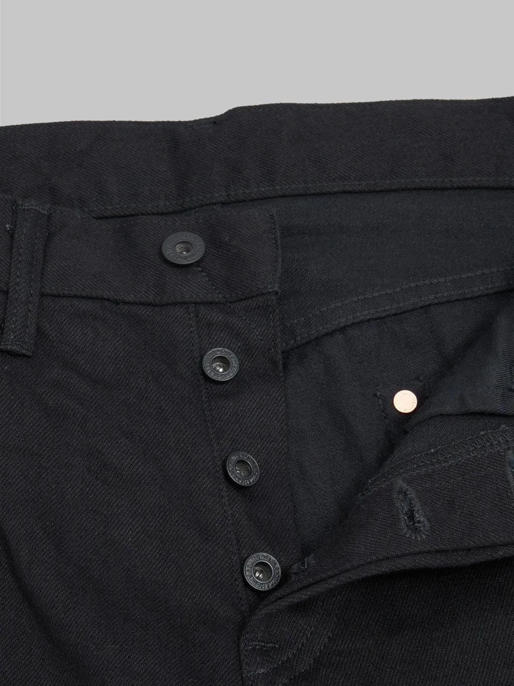 ONI Denim 286-13BK Jet Black Denim 13oz Neat Straight Jeans