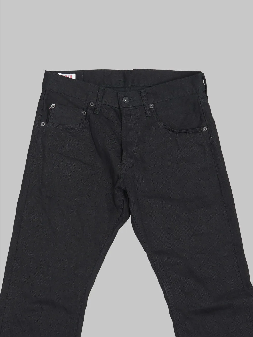 ONI Denim 286-13BK Jet Black Denim 13oz Neat Straight Jeans