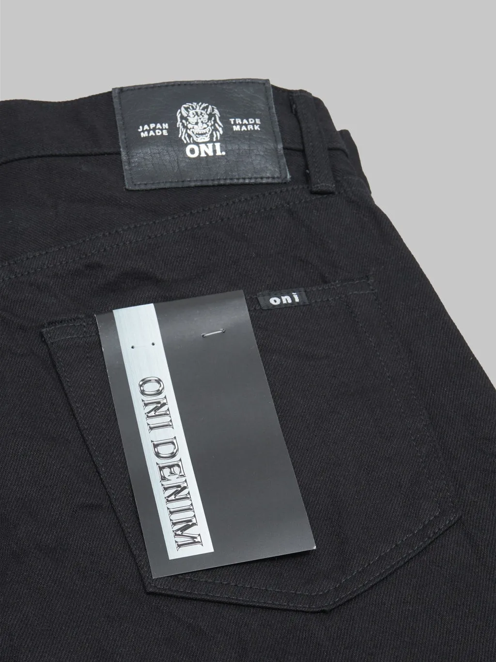 ONI Denim 286-13BK Jet Black Denim 13oz Neat Straight Jeans