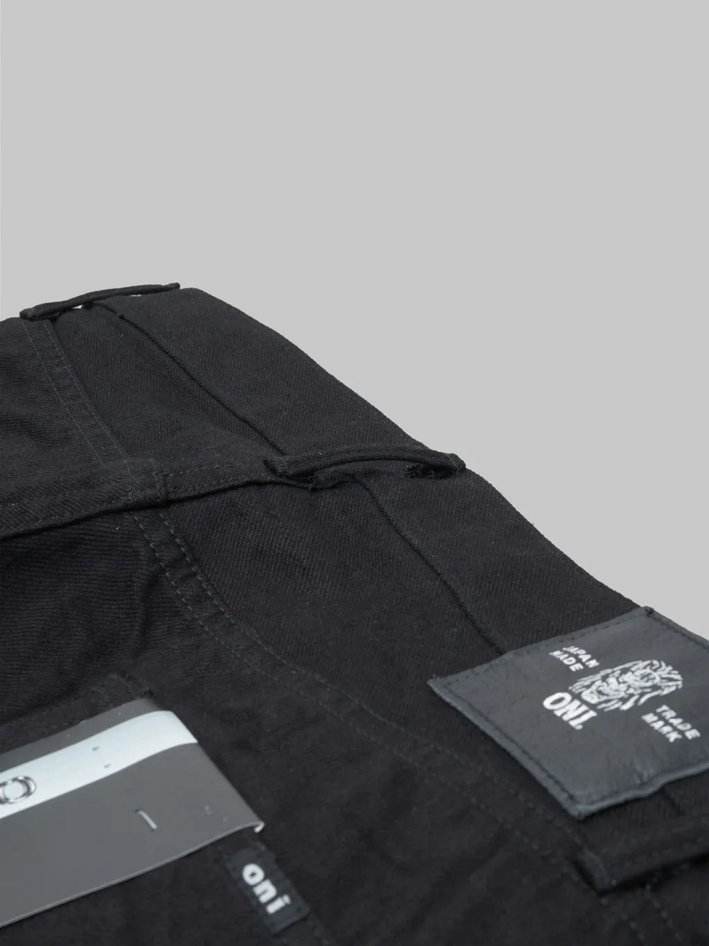 ONI Denim 286-13BK Jet Black Denim 13oz Neat Straight Jeans