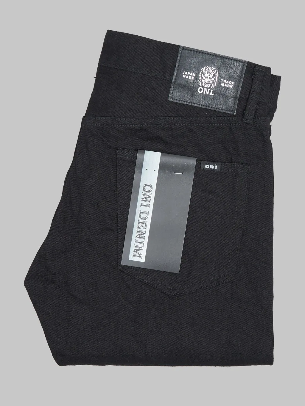 ONI Denim 286-13BK Jet Black Denim 13oz Neat Straight Jeans