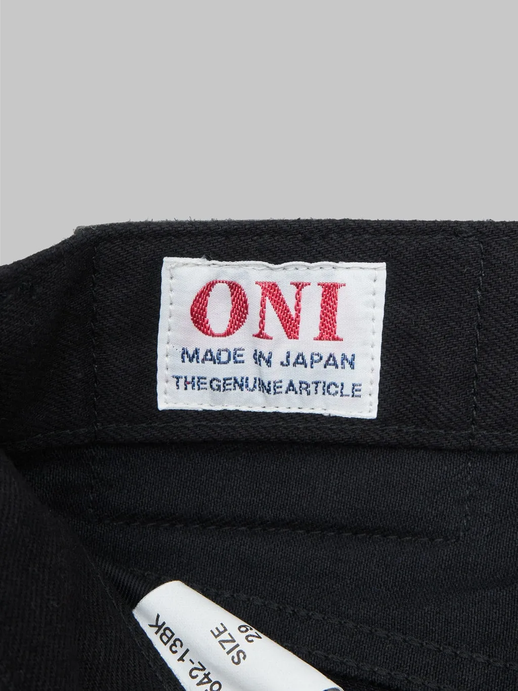 ONI Denim 286-13BK Jet Black Denim 13oz Neat Straight Jeans