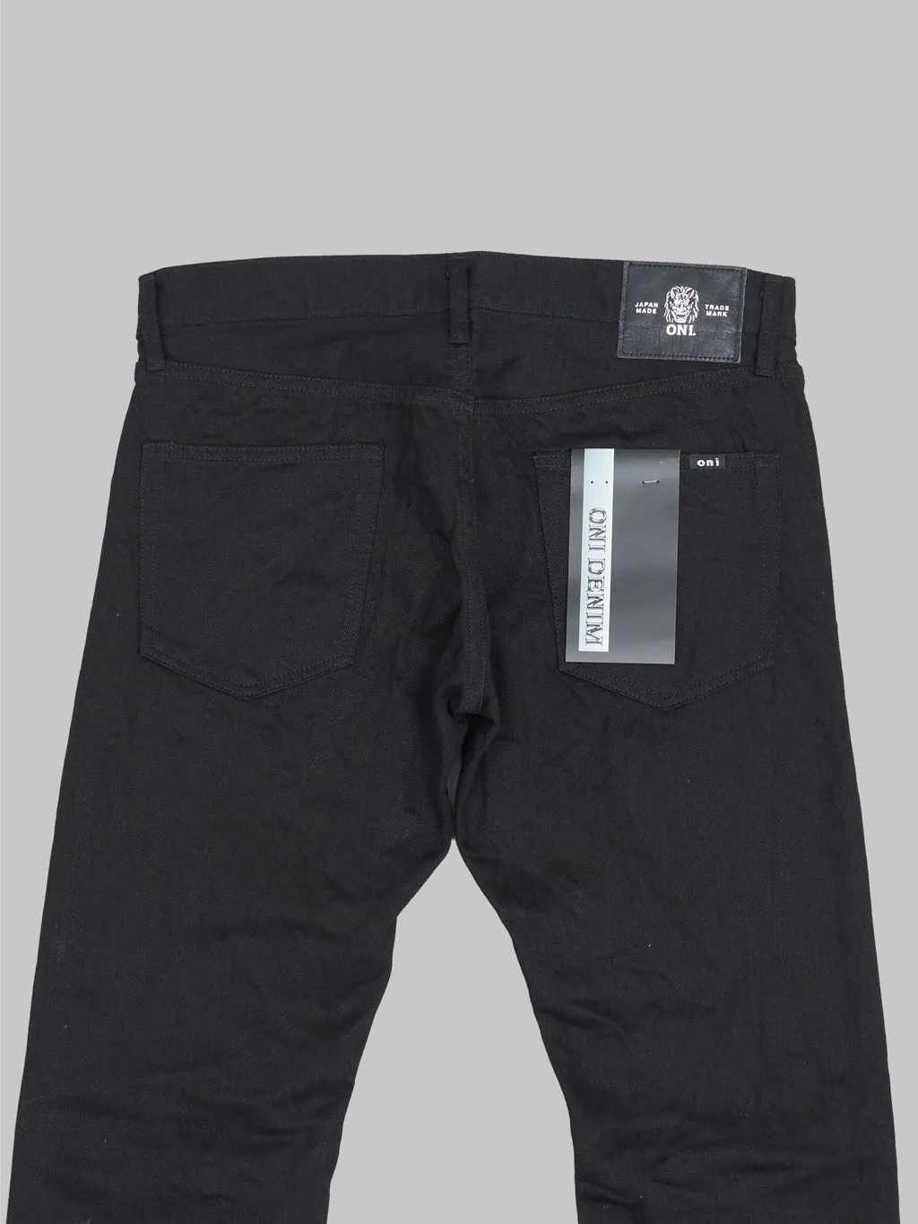ONI Denim 286-13BK Jet Black Denim 13oz Neat Straight Jeans