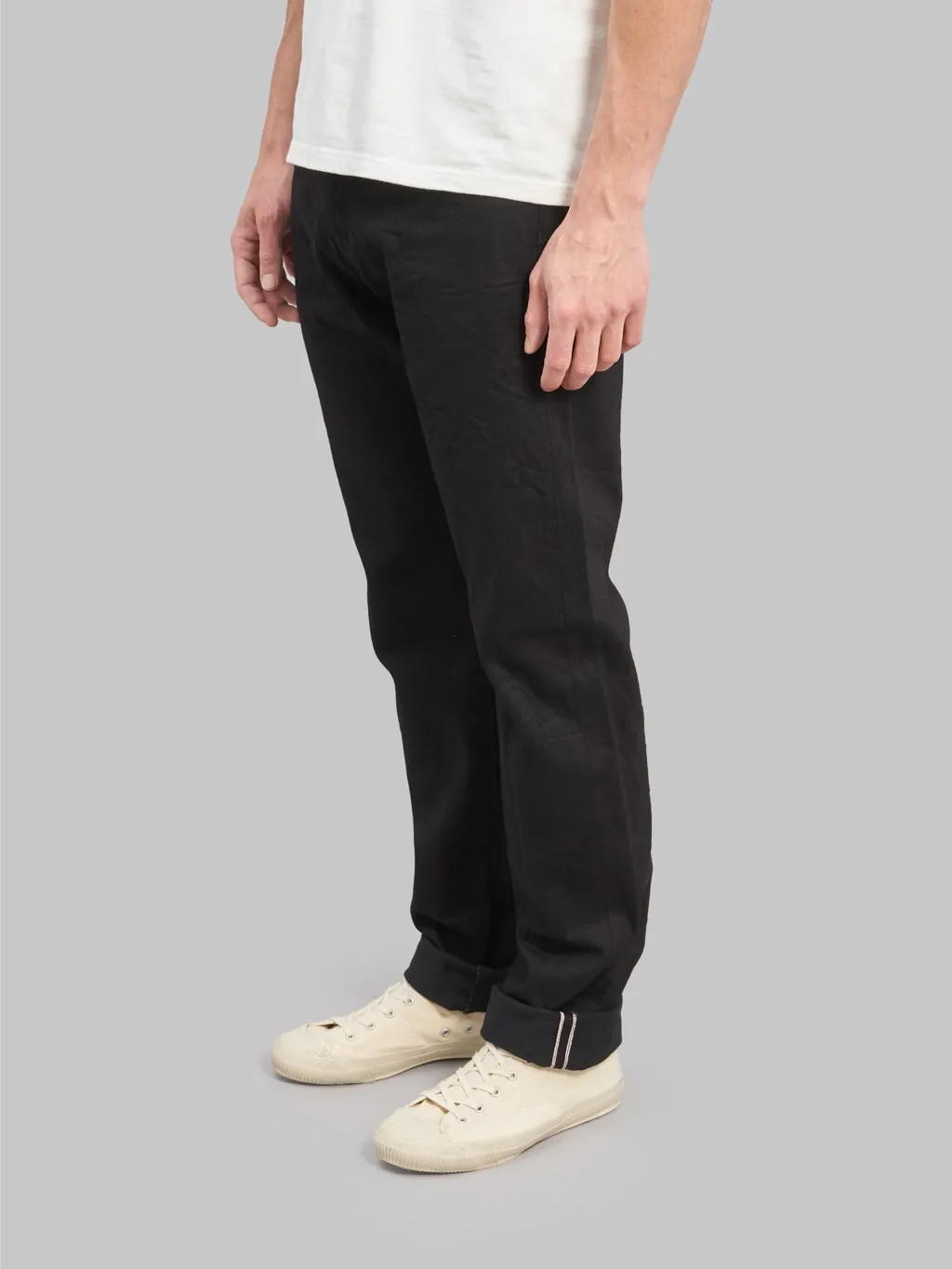ONI Denim 286-13BK Jet Black Denim 13oz Neat Straight Jeans