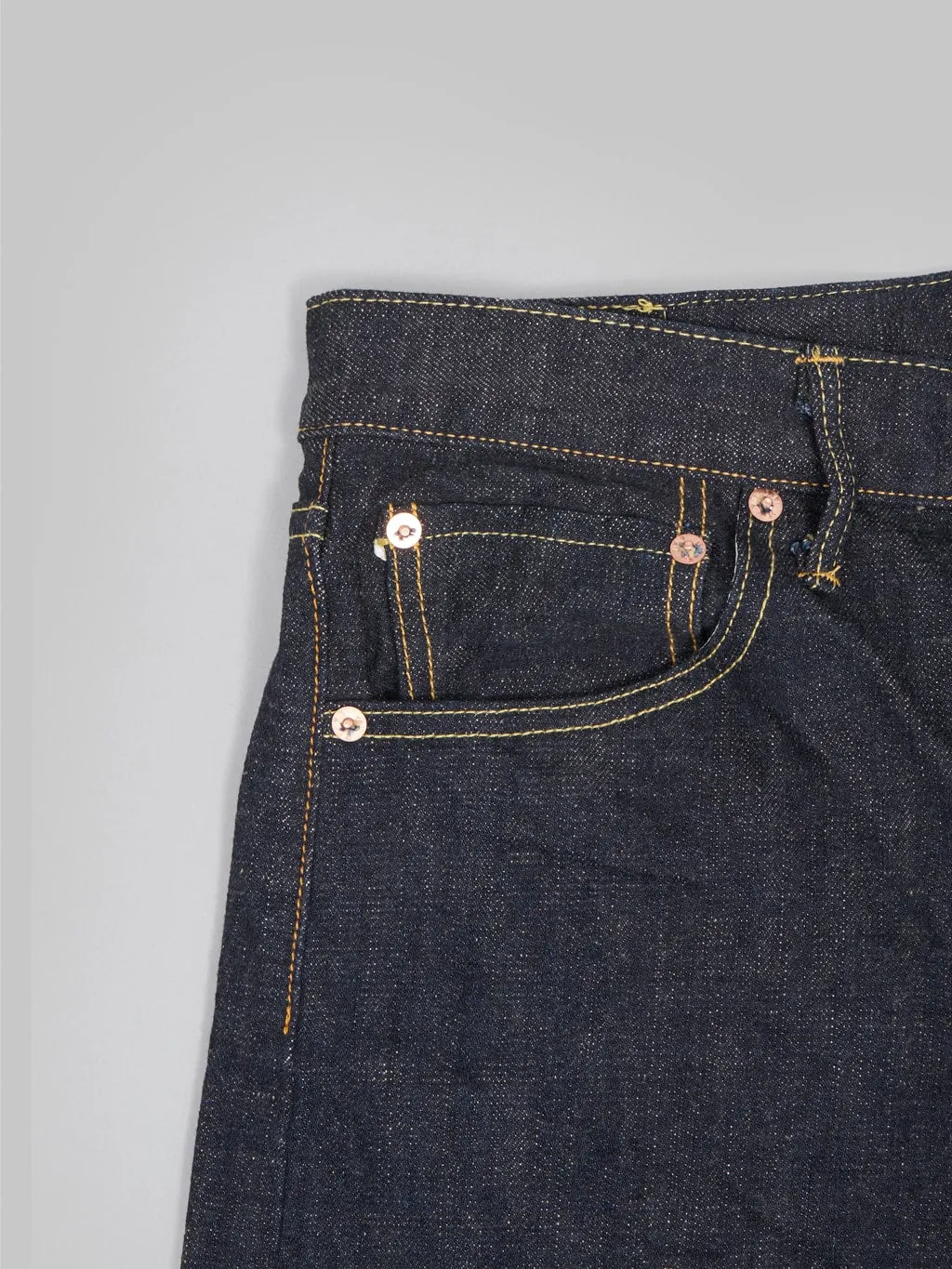 ONI Denim 288-KBE Indigo Beige 14oz Regular Straight Jeans
