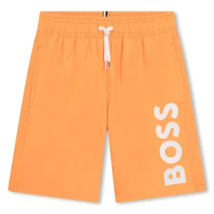 Orange Side Logo Swimshorts
