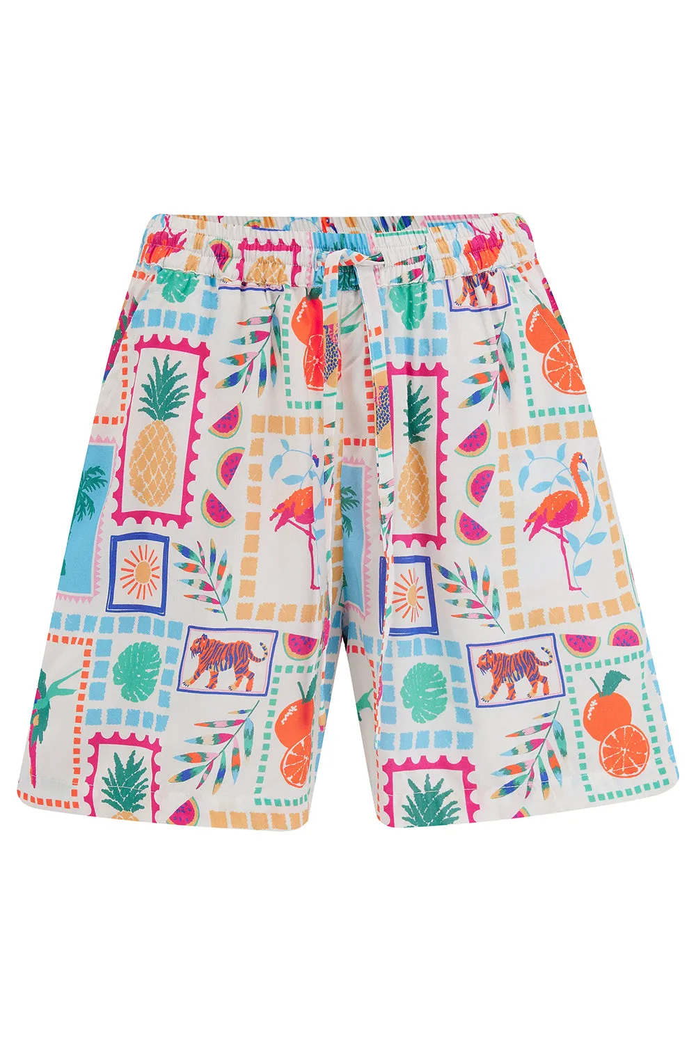 Patty Shorts - Off-White. Jungle Tile