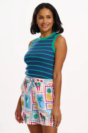 Patty Shorts - Off-White. Jungle Tile