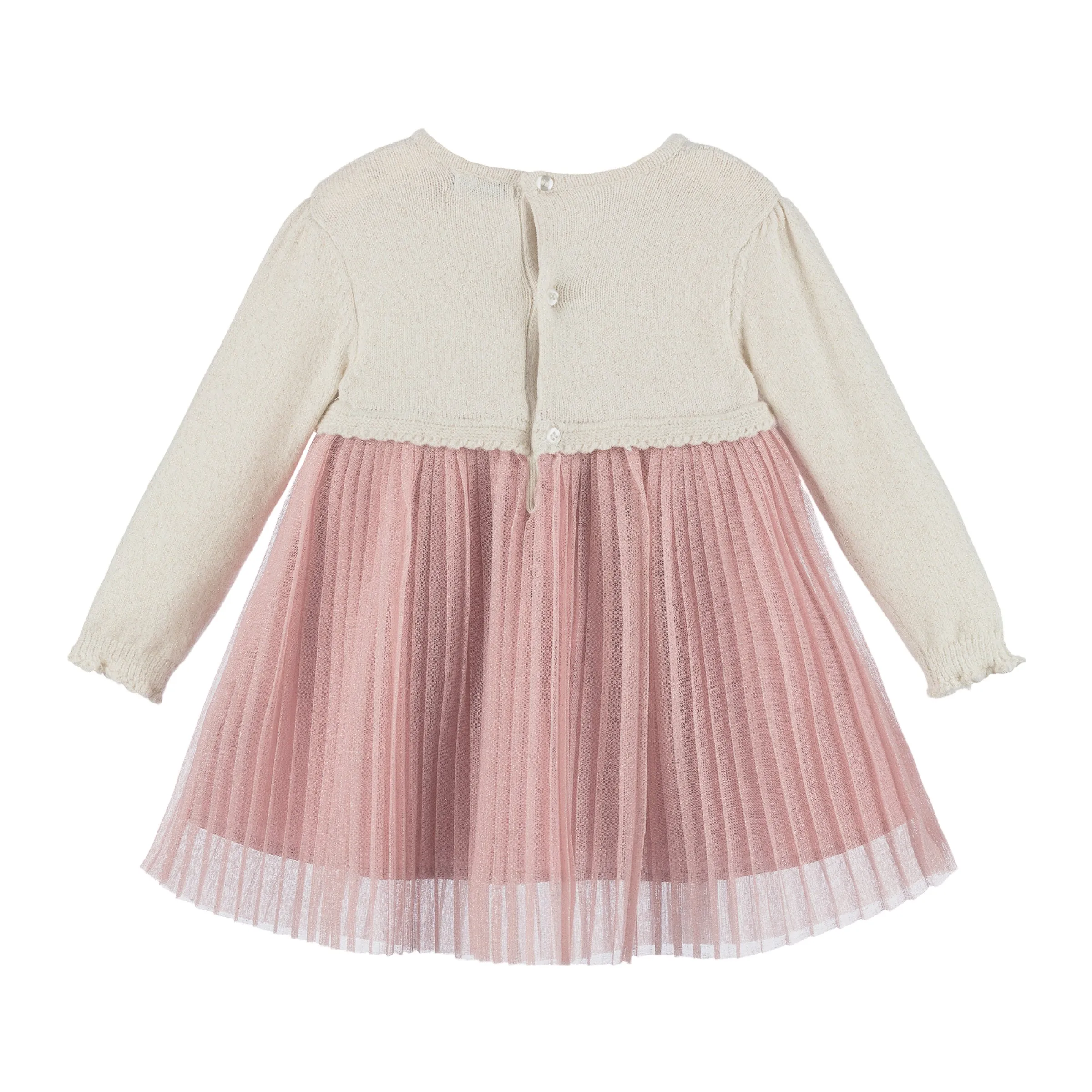 Pink Bow Applique Jersey Dress