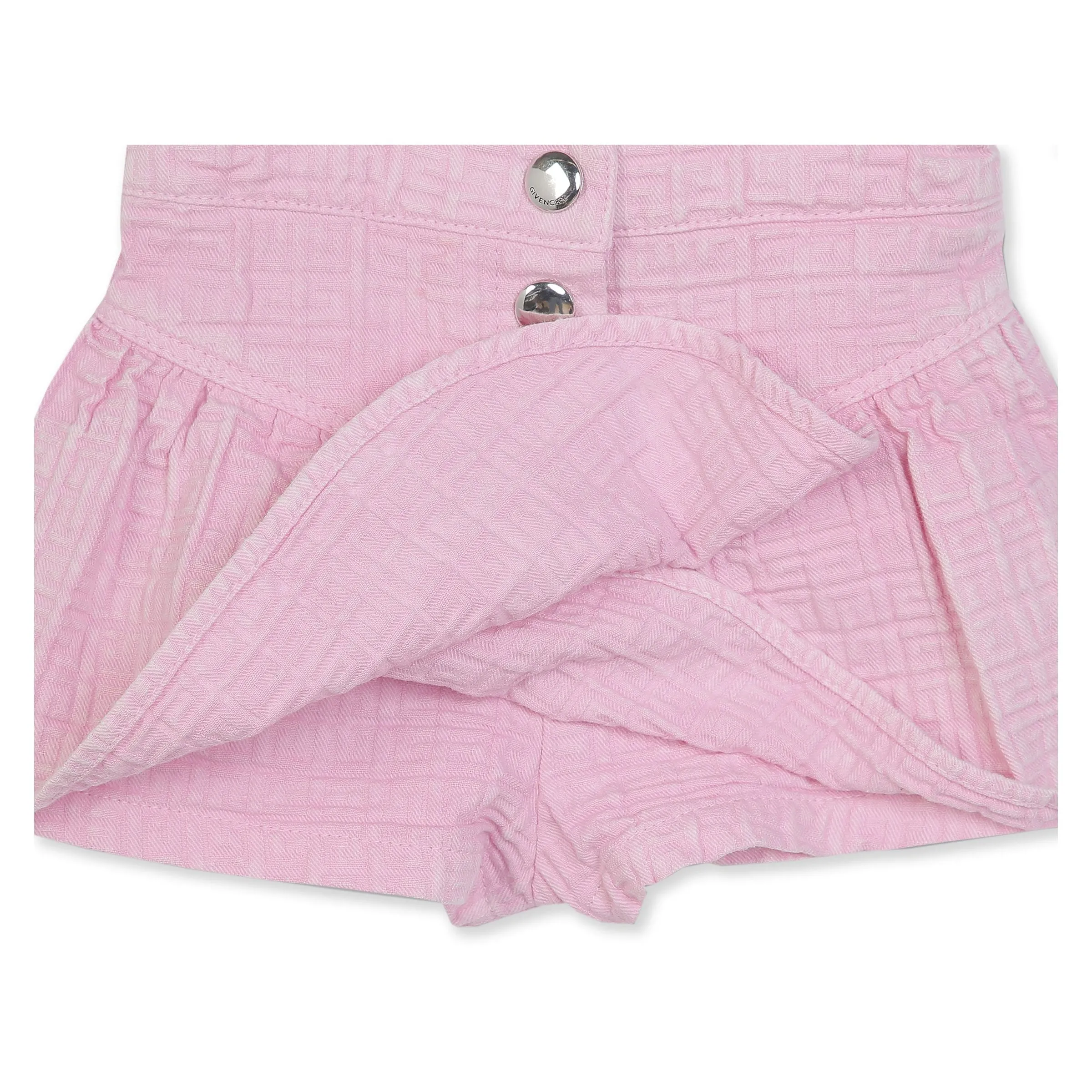 Pink Logo Cotton Romper Set