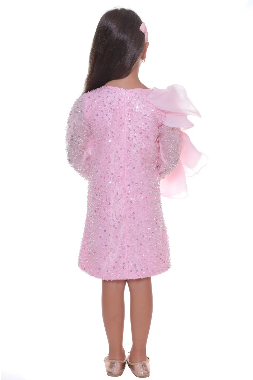 Pink Reem Trapeze Bow Dress