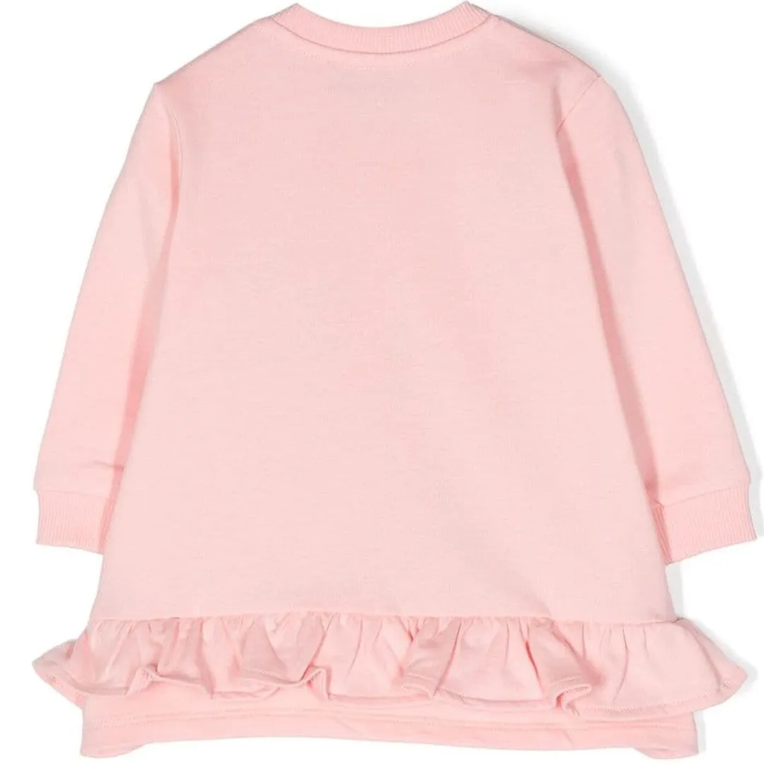 Pink Three Bear Print Dress
