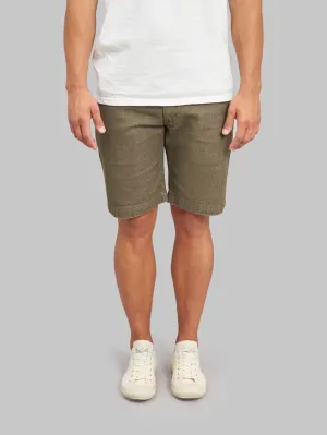 Pure Blue Japan 1171-OLV Sashiko Short Pants Olive