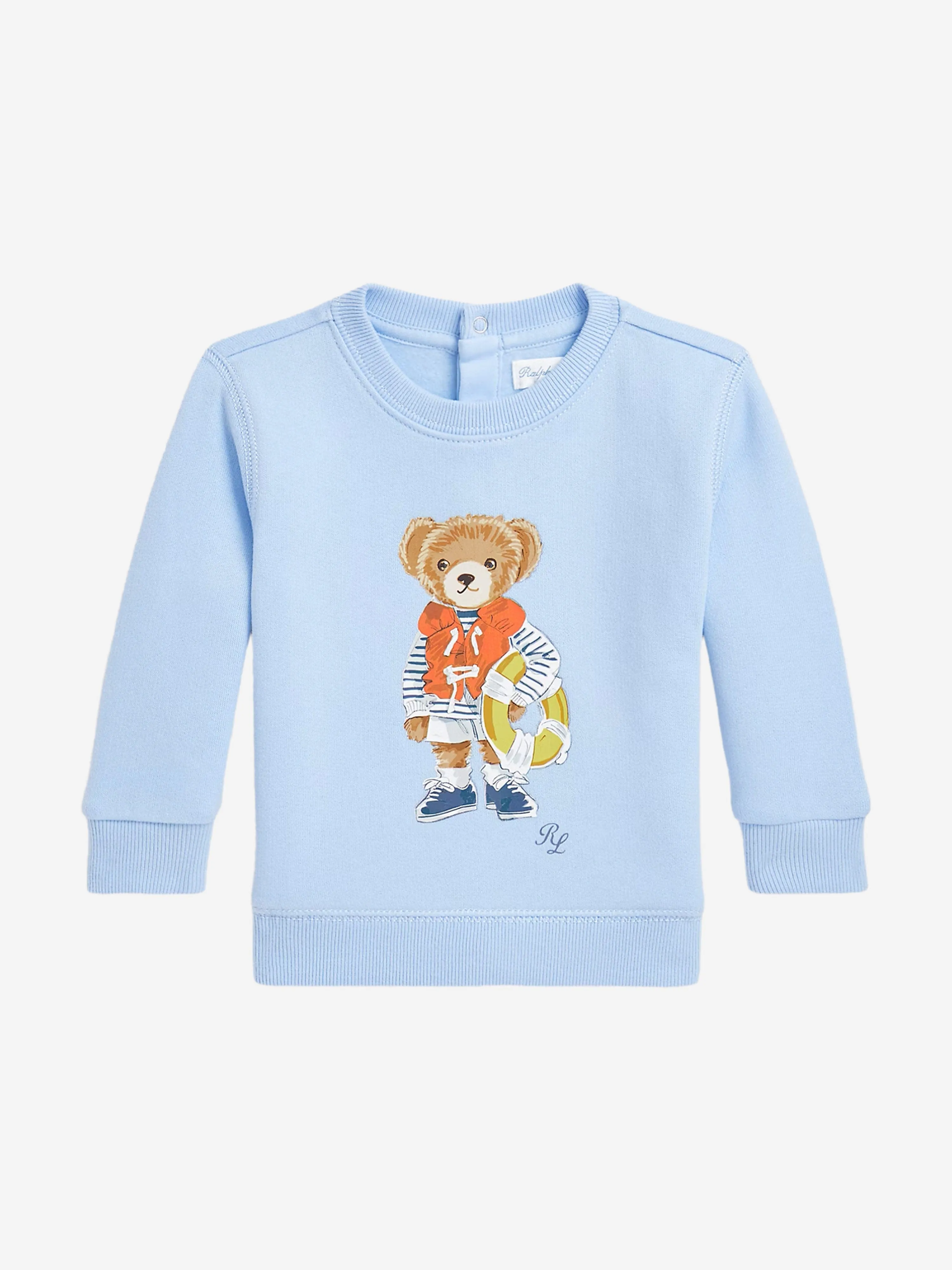 Ralph Lauren Baby Boys Bear Sweatshirt in Blue