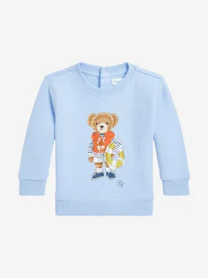 Ralph Lauren Baby Boys Bear Sweatshirt in Blue