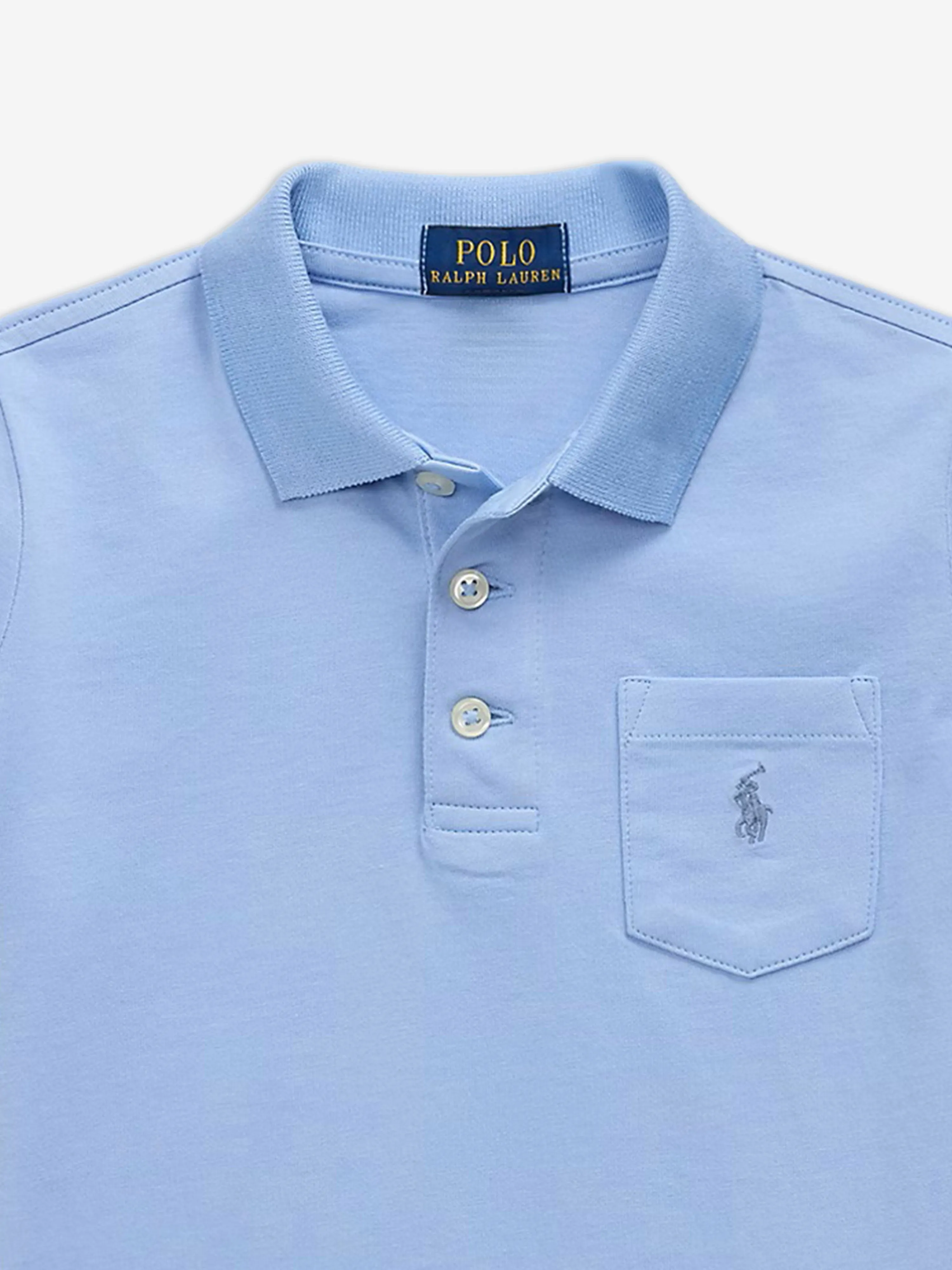 Ralph Lauren Boys Pocket Polo Shirt in Blue