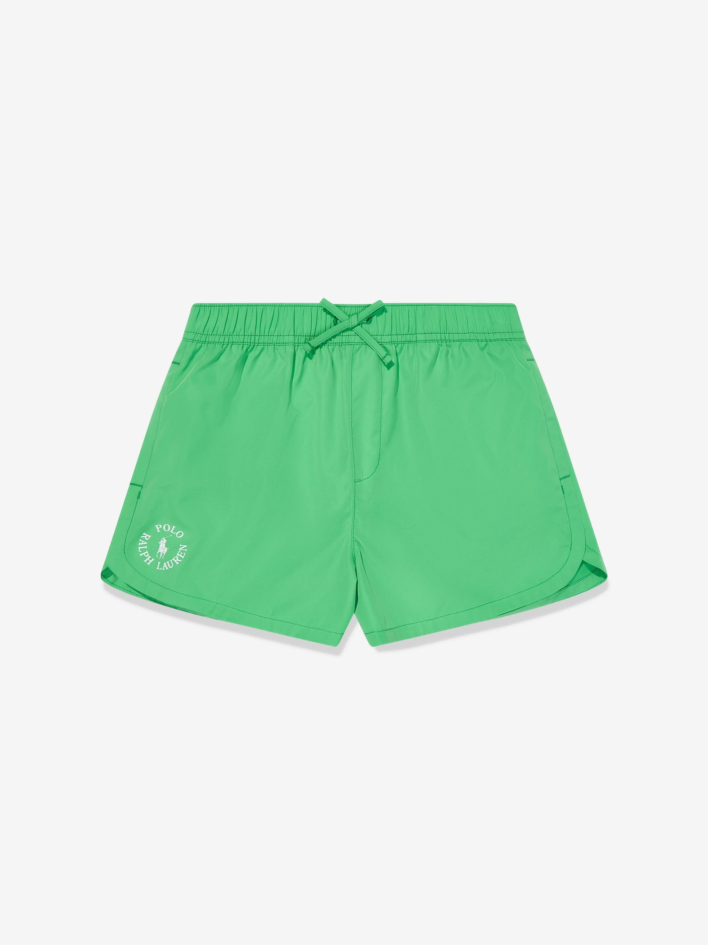 Ralph Lauren Girls Athletic Logo Shorts in Green