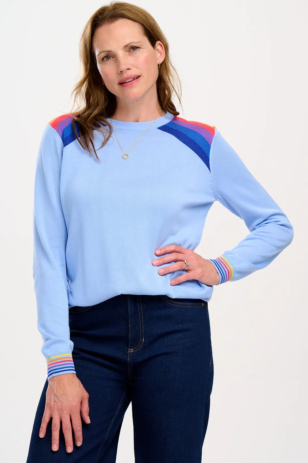 Rita Jumper - Light Blue. Sunset Double Prism