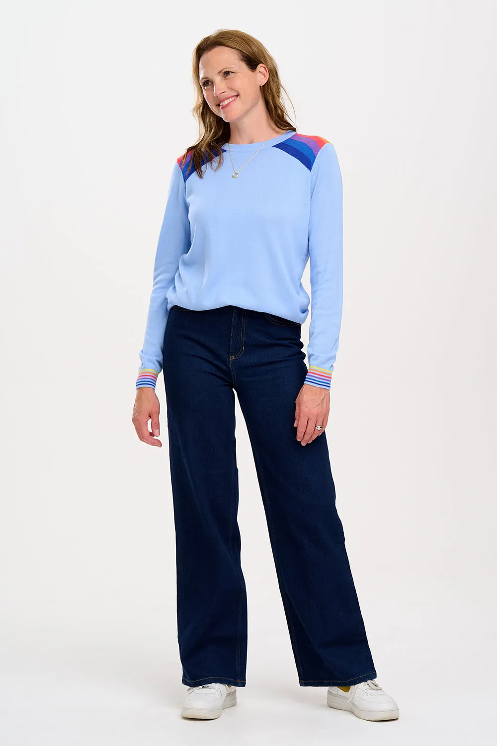 Rita Jumper - Light Blue. Sunset Double Prism