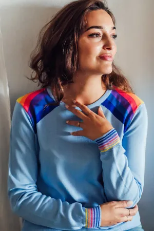 Rita Jumper - Light Blue. Sunset Double Prism
