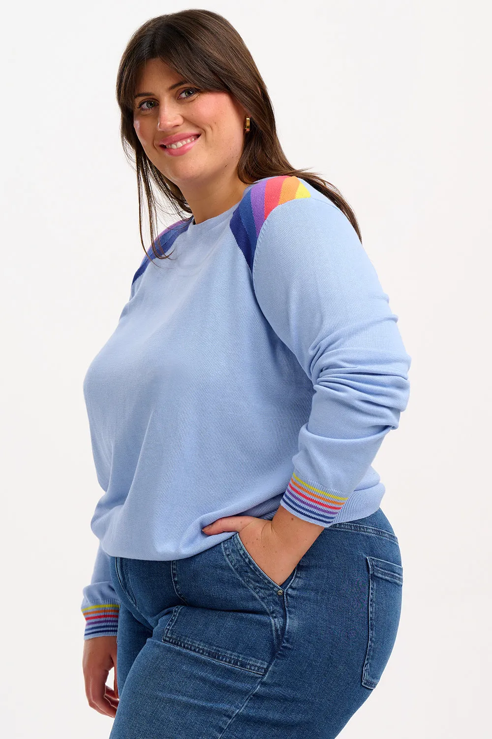 Rita Jumper - Light Blue. Sunset Double Prism