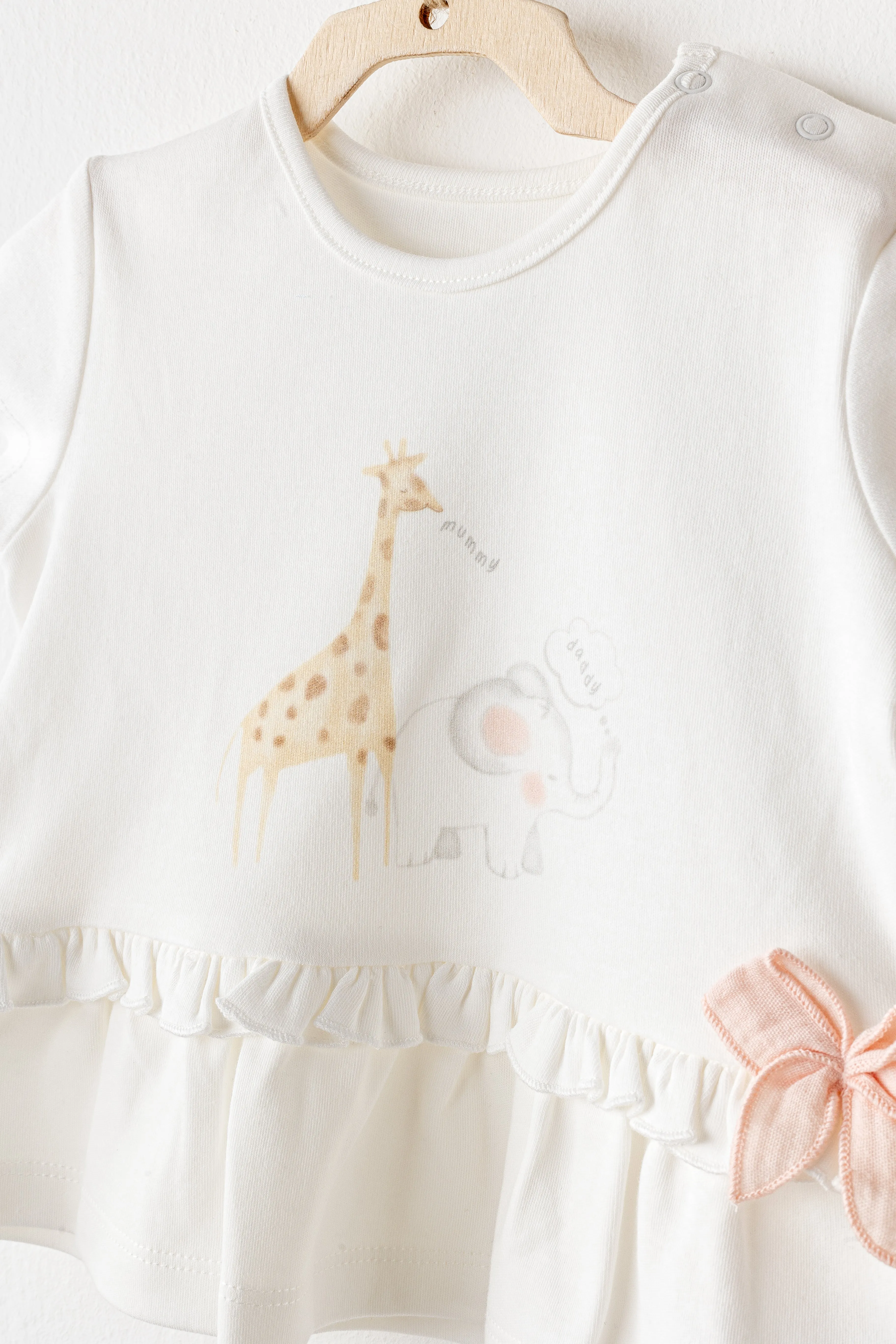 Salmon Love Family Giraffe Outfit Set