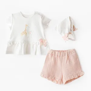 Salmon Love Family Giraffe Outfit Set