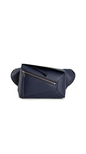Small Puzzle Bumbag in Classic Calfskin - Blue