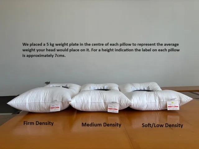 Standard Size Medium Density Pillow 95% White Premium Polish Mother Goose Down German Batiste TE270