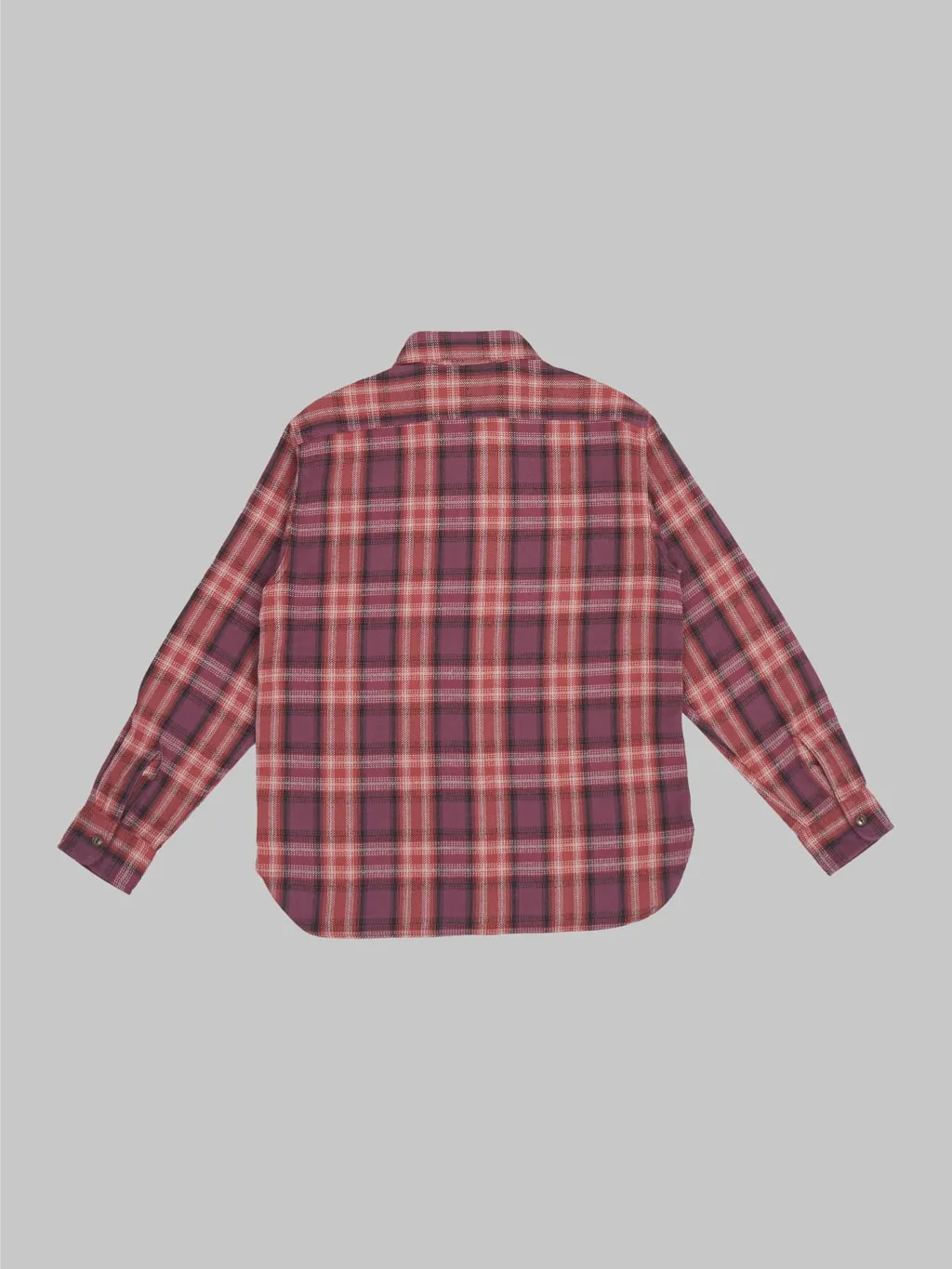 Sugar Cane Twill Check Flannel Shirt Red