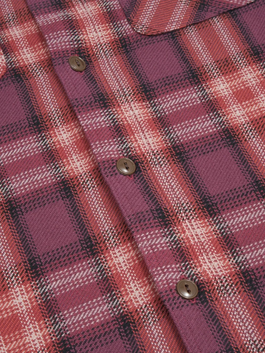 Sugar Cane Twill Check Flannel Shirt Red