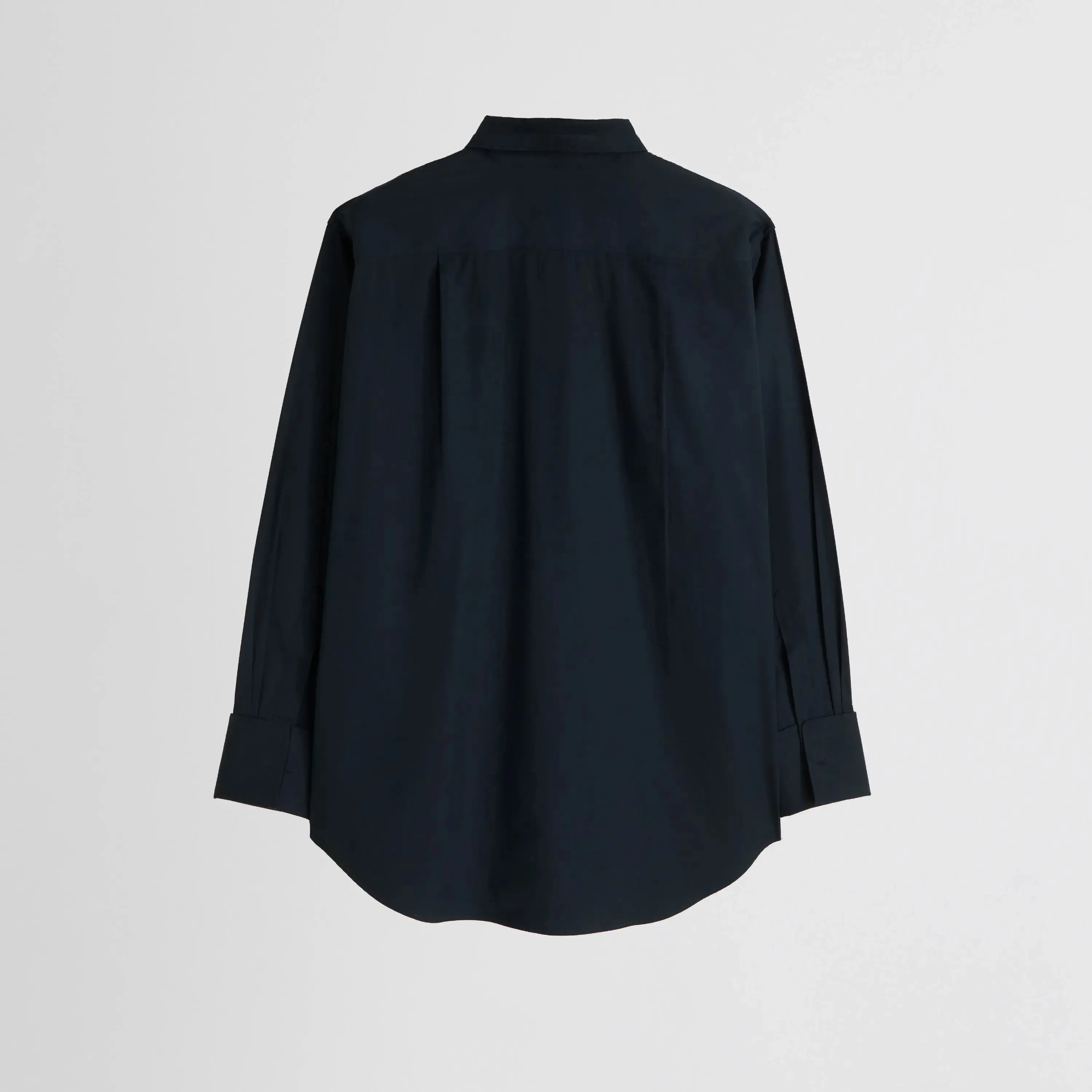 TIE NECK SHIRT | midnight cotton