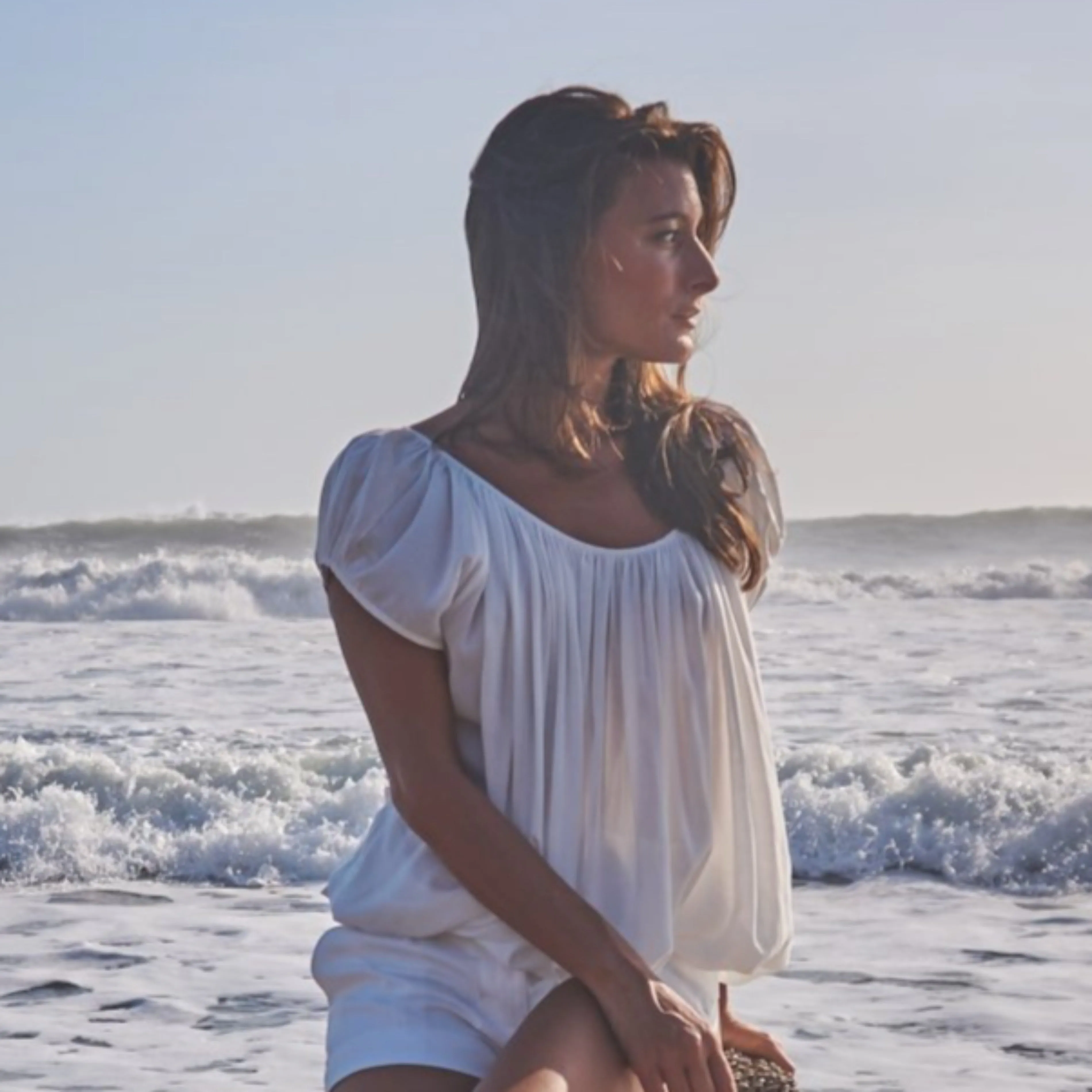 U-FLOW TOP - Rayon Voile | Off White