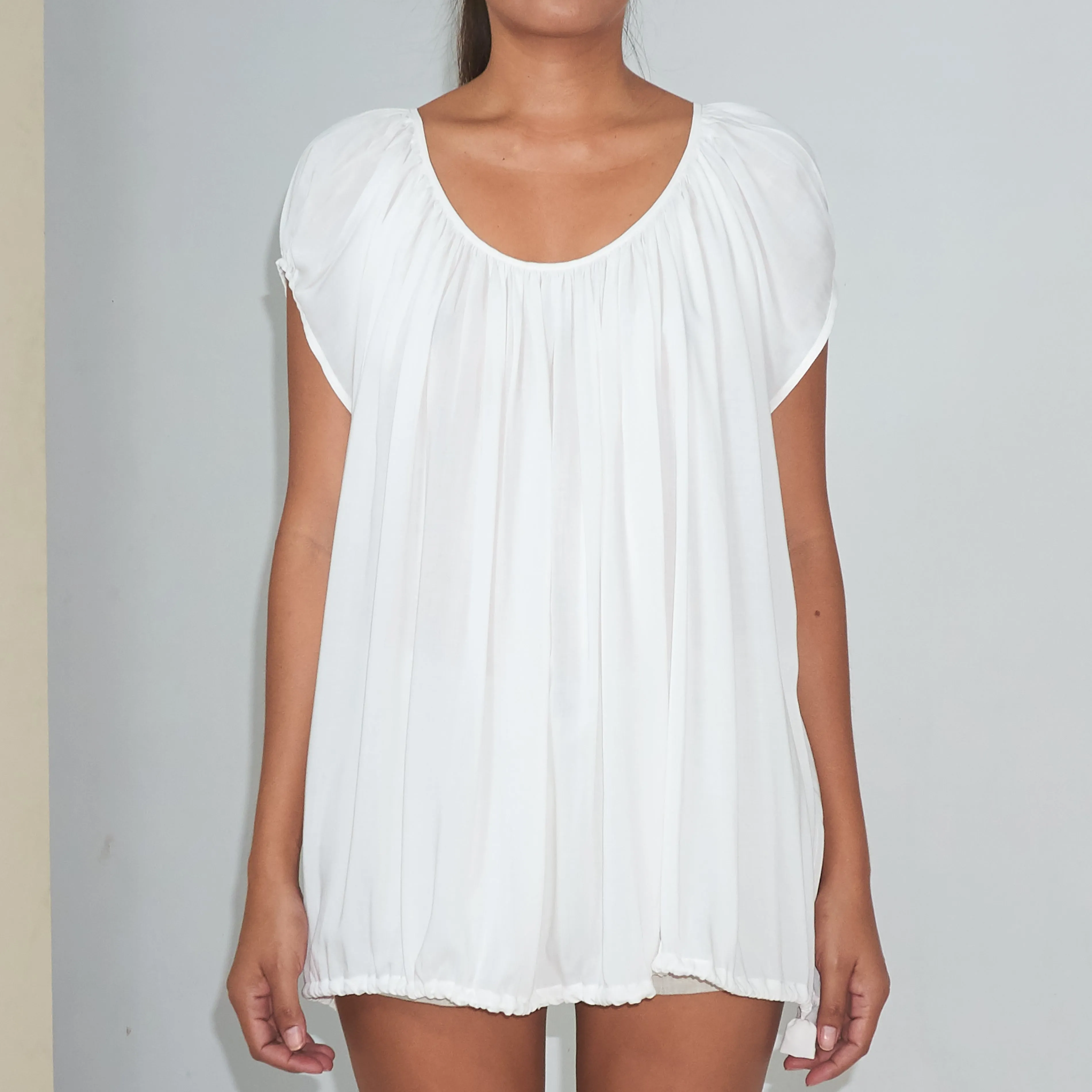 U-FLOW TOP - Rayon Voile | Off White