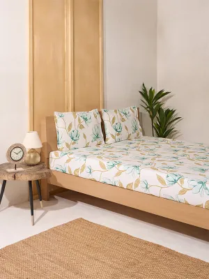 Westside Home Multicolour King Bed Fitted Sheet and Pillowcase Set