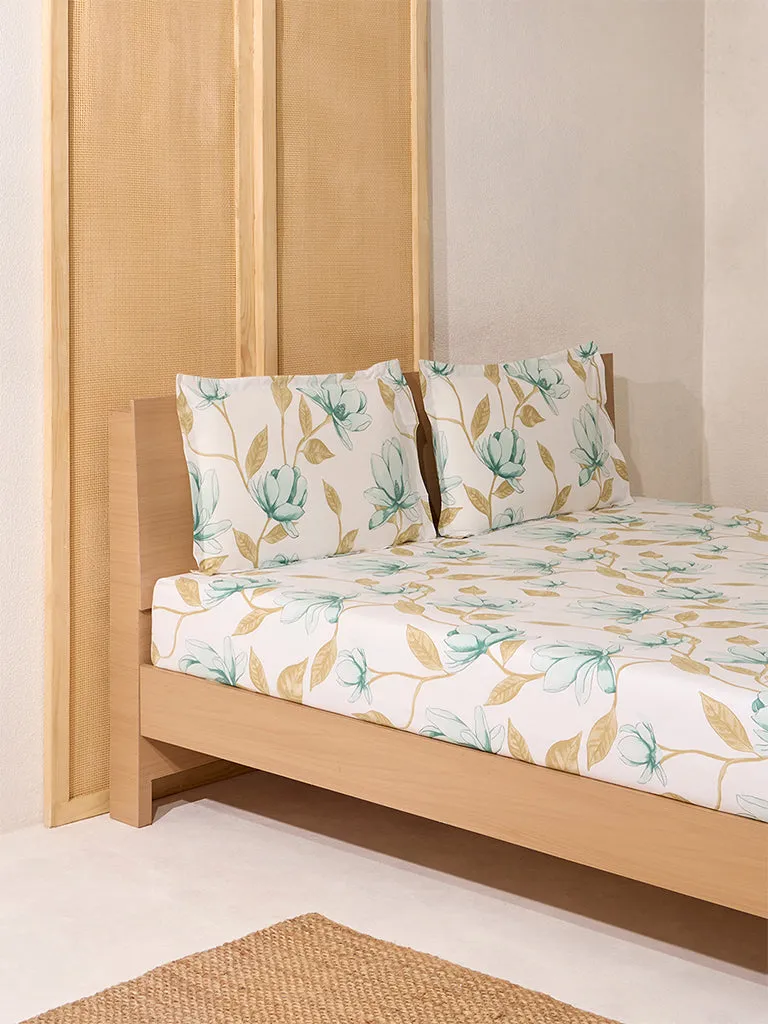 Westside Home Multicolour King Bed Fitted Sheet and Pillowcase Set
