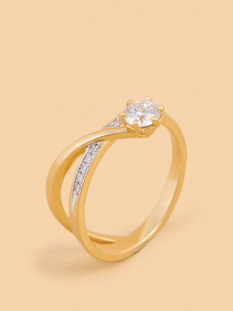 Westside X Pome Classic Comet Solitaire Lab Diamond Ring