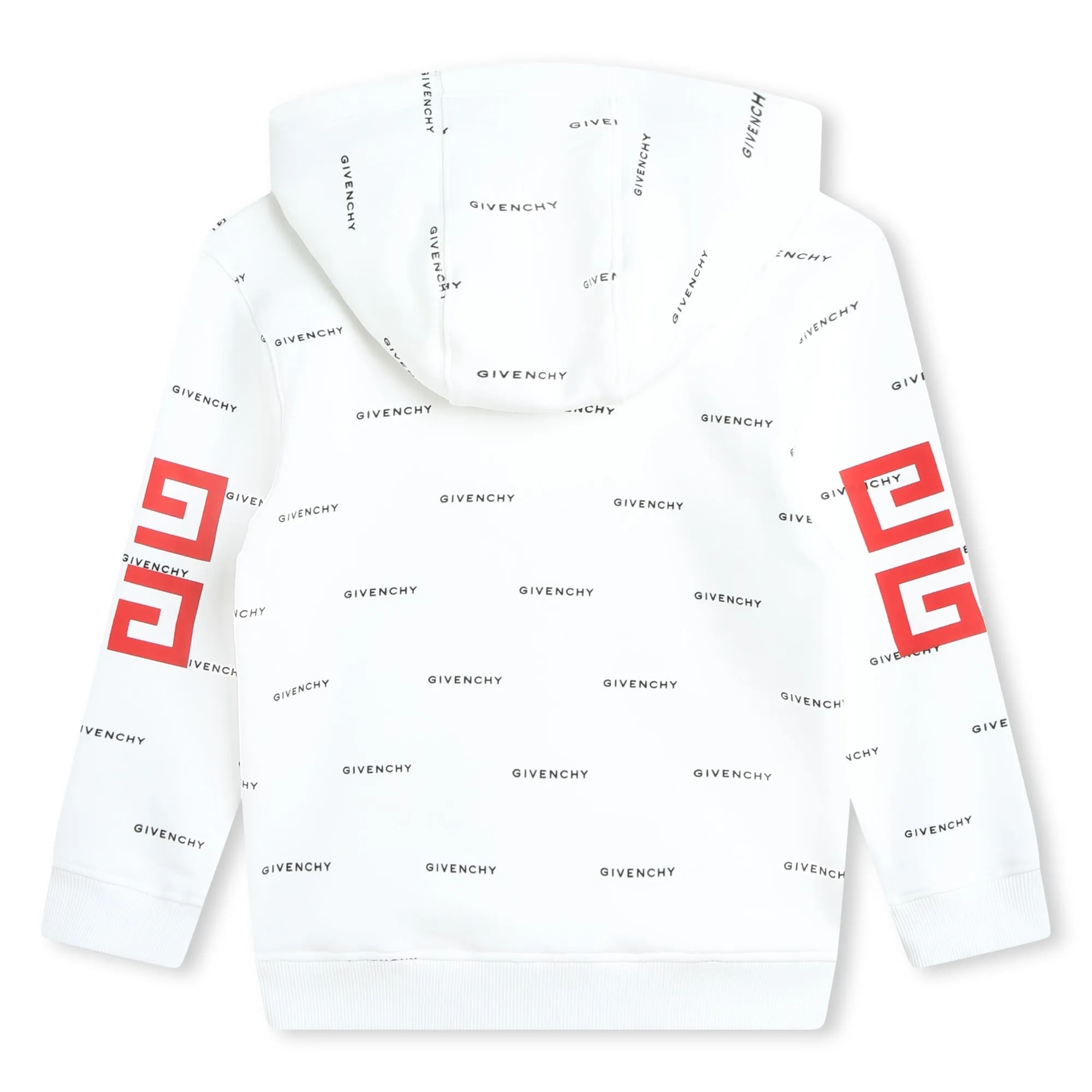 White & Black Hooded Sweatshirt