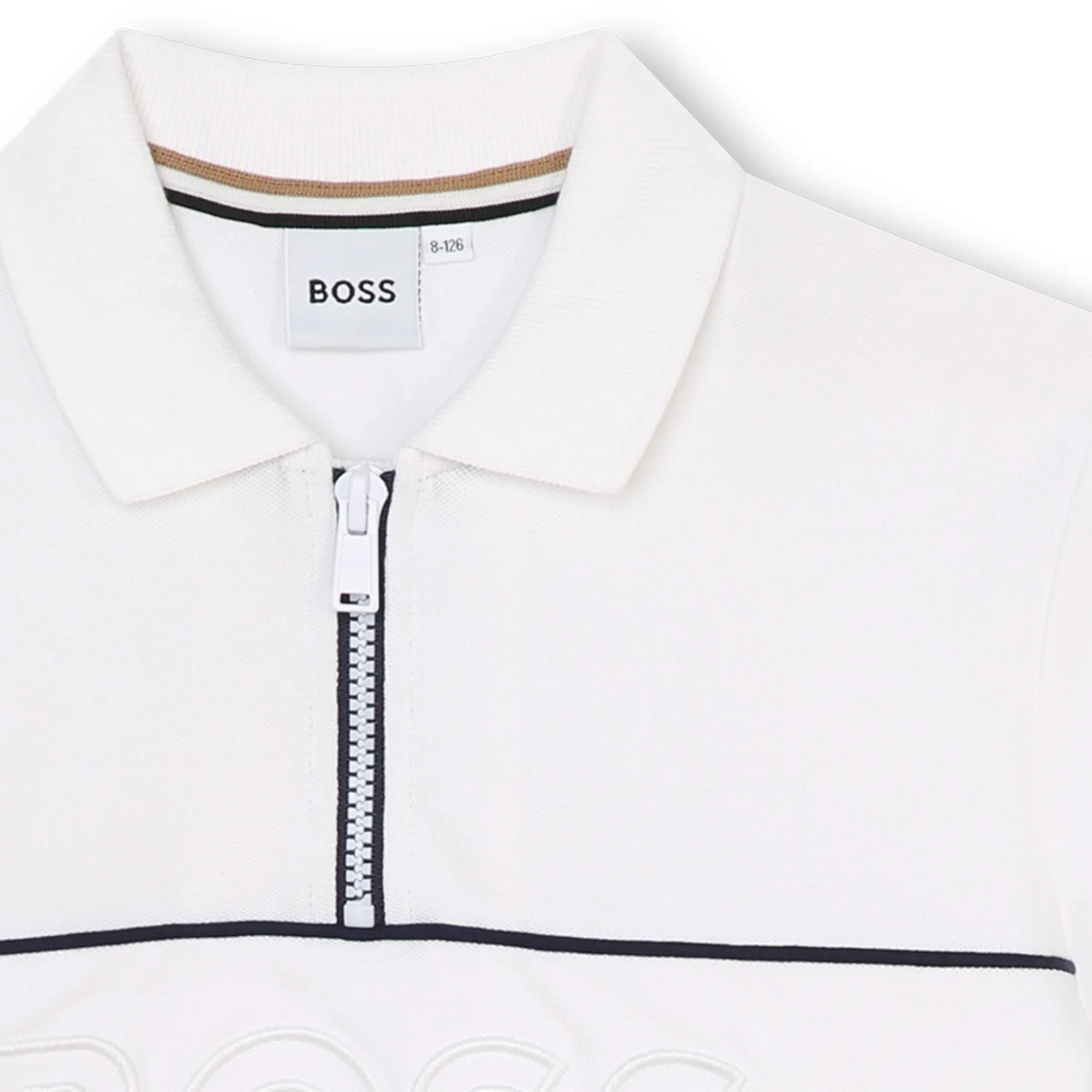 White Logo Polo
