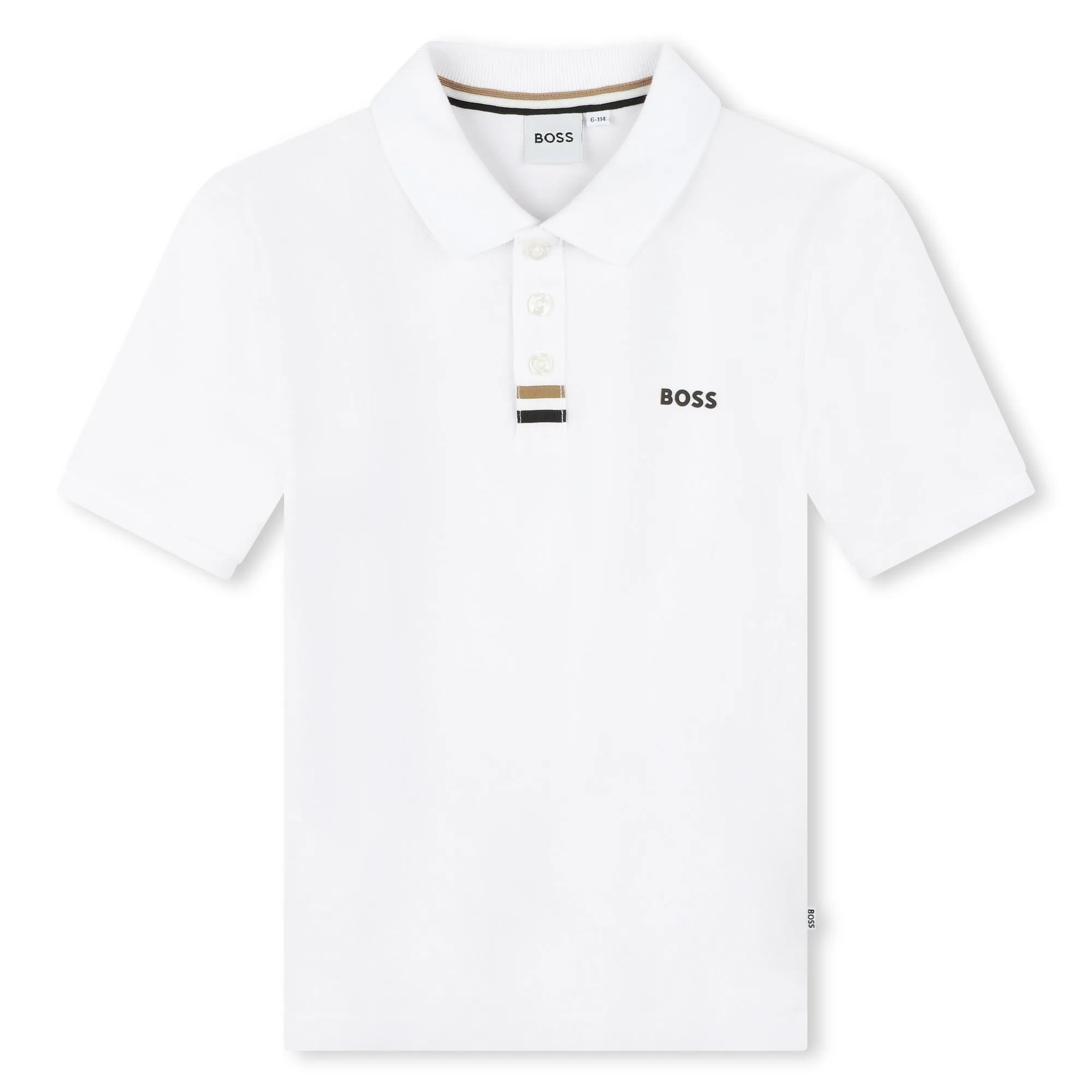 White Logo Polo